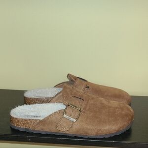 Esprit Womens Sally Slip on Faux Suede Mules Clogs